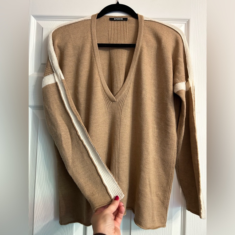 Eponym Creation Camel V-Neck Sweater
